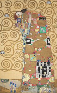 Der Stoclet-Fries, Detail: Erfüllung Die Umarmung, 1905-1909 von Gustav Klimt