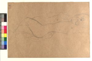 Zwei liegende weibliche Akte von Gustav Klimt