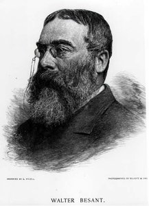 Sir Walter Besant (1836-1901) graviert von Gustav Kruell nach einem Foto von Elliot & Fry von Gustav Kruell