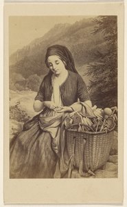 Händlerin von Holzartikeln aus dem Harz. [von] Meyerheim. von Gustav Schauer