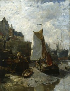 Ebbe im Hafen von Antwerpen