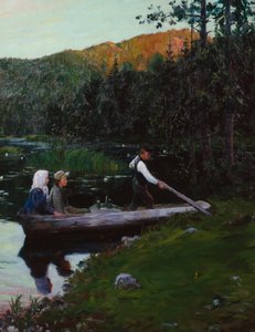 Ein Sonntagabend am See von Gustav Wentzel