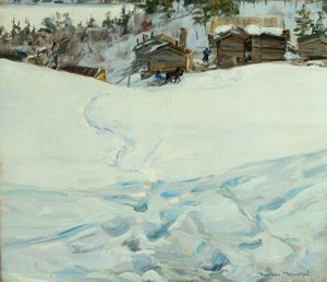 Bergbauernhof in Winterlandschaft