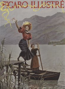Am Lac du Bourget. Titelbild von Le Figaro Illustre, September 1895 von Gustave Bourgain