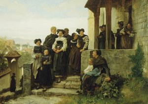 Nach dem protestantischen Gottesdienst, 1872