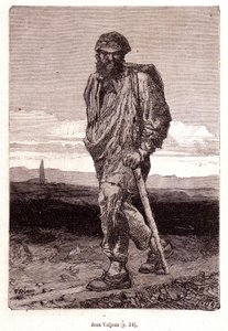 Jean Valjean - in „Les Misérables“ von Victor Hugo, ill. von Brion, ed. Hetzel und Lacroix von Gustave Brion