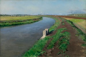 Ufer eines Kanals, nahe Neapel von Gustave Caillebotte