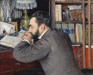 Porträt von Henri Cordier (1849-1929), Lehrer an der Schule für orientalische Sprachen, 1883 von Gustave Caillebotte