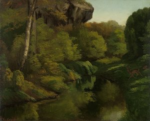 Blick in den Wald von Fontainebleau. 1855
