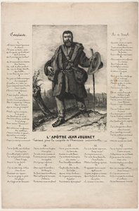 Jean Journet auf dem Weg zur Eroberung der universellen Harmonie von Gustave Courbet