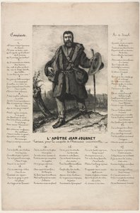 Jean Journet auf dem Weg zur Eroberung der universellen Harmonie, 1850 von Gustave Courbet