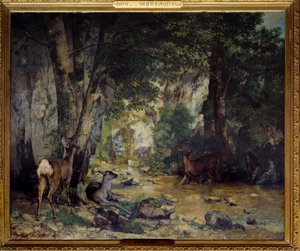 Die Hirschlieferung am Bach von Plaisir Fontaine