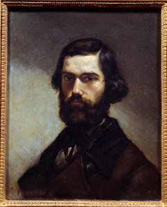 Porträt von Jules Vallès (1832-1885) Schriftsteller, Journalist und Politiker von Gustave Courbet