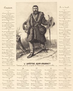 Der Apostel Jean Journet auf dem Weg zur Eroberung der universellen Harmonie von Gustave Courbet