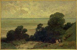 Blick auf Honfleur von Gustave Courbet