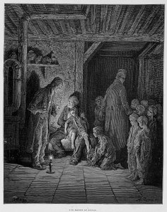 Ein Zufluchtshaus - in „London“ von Gustave Doré
