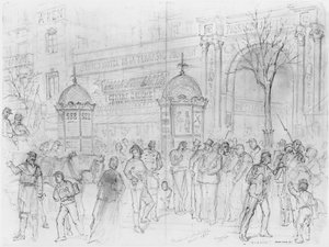 Album der Belagerung von Paris, Boulevard Montmartre, Januar 1871 von Gustave Dore