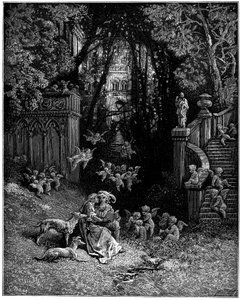 Alcina und Ruggiero als glückliche Liebende von Gustave Dore