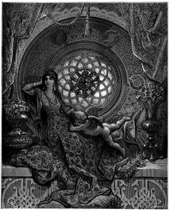 Alcinas Schönheit überwindet alle Bedenken von Ruggiero von Gustave Dore