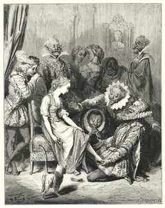 Cendrillon; Aschenputtel (Gravur) von Gustave Dore