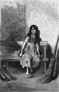 Chiquita, Illustration von Gustave Doré für das Buch Captain Fracasse von Théophile Gautier von Gustave Dore