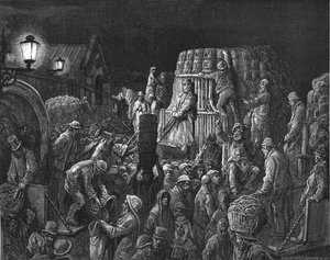 Covent Garden Market - Früher Morgen, 1872 von Gustave Dore