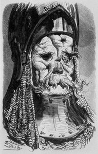 Drolatische Geschichten Ein alter Tropuat von Honore de Balzac, Zeichnung von Gustave Doré, Gravur von Deghouny 1855 von Gustave Dore
