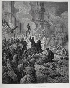 Einzug der Kreuzfahrer in Konstantinopel während des Vierten Kreuzzugs von Gustave Doré von Gustave Dore
