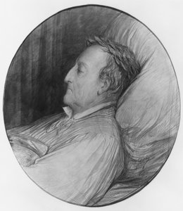 Gioacchino Rossini auf seinem Sterbebett, 1868 von Gustave Dore