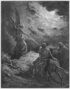 Gustave Dore Bibel: Der Engel erscheint Bileam