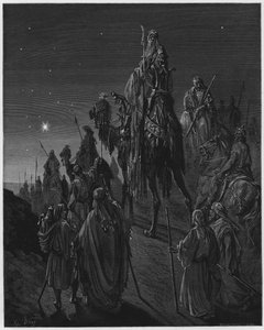 Gustave Doré Bibel: Die Weisen, geführt vom Stern von Gustave Dore