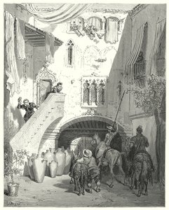 Oh, ihr Tobosianischen Urnen! die in meinem Geist die Gedanken an das süße Pfand meiner bittersten Sorgen wecken! (Illustration von Don Quixote) von Gustave Dore