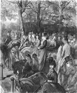 Hyde Park Corner - The Row, 1872 von Gustave Dore