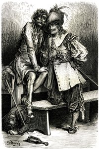 Illustration für den Kapitän Fracasse von Gustave Dore