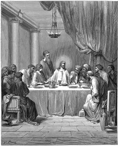 Jesus und seine Jünger beim letzten Abendmahl, 1866