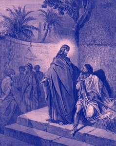 Jesus heilt einen Gelähmten - Bibel von Gustave Dore