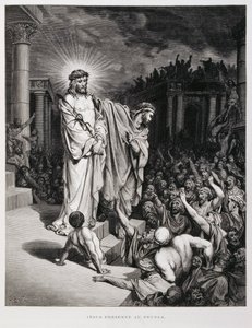 Jesus wird während seines Prozesses dem Volk präsentiert, Illustration aus der Dore-Bibel