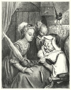 La Belle Au Bois Dormant; Dornröschen (Gravur) von Gustave Dore