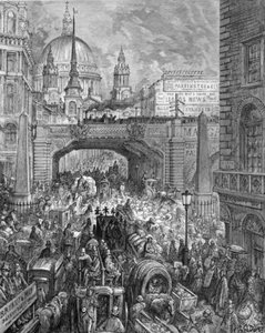 Ludgate Hill - Ein Block in der Straße von Gustave Dore