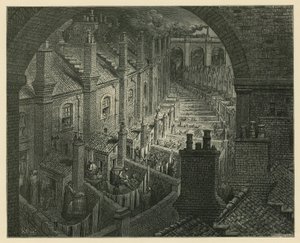 Über London mit der Eisenbahn von Gustave Dore