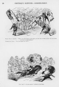 Humorvolle und groteske Skizzen von Gustave Doré (Gravur)