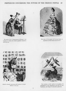 Humorvolle und groteske Skizzen von Gustave Doré (Gravur)