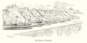 Die Familie des Wildschweins (Gravur) von Gustave Dore
