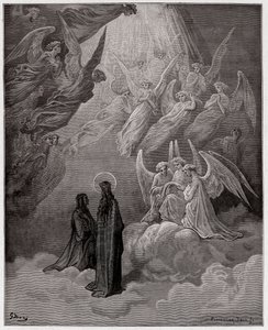 Die Göttliche Komödie, Paradiso, Gesang 20: Die leuchtenden Seelen singen (Illustration von Gustave Doré)