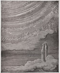 Die Göttliche Komödie (La Divina Commedia), Paradiso, Canto 28: Die funkelnde Schar des Himmels - von Dante Alighieri - Illustration von Gustave Doré von Gustave Dore