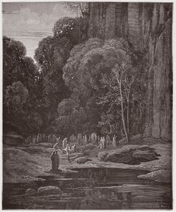Die Göttliche Komödie, Purgatorio, Gesang 5: Die späten Büßer singen das Miserere - von Dante Alighieri (1265-1321) - Illustration von Gustave Doré (1832-1883) von Gustave Dore