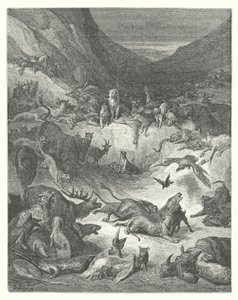 Die Fabeln von La Fontaine: Die Tiere, die an der Pest erkrankten von Gustave Dore