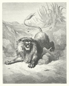 Die Fabeln von La Fontaine: Der Löwe und die Mücke von Gustave Dore