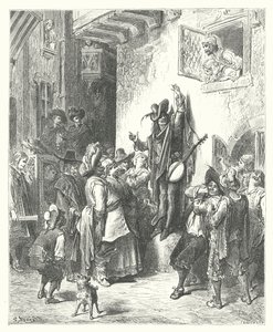 Die Fabeln von La Fontaine: Der Verrückte, der Weisheit verkaufte von Gustave Dore