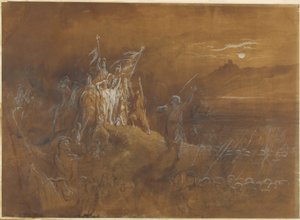 Die Schatten französischer Soldaten aus der Vergangenheit ermahnen die Armee zum Sieg am Rhein von Gustave Dore